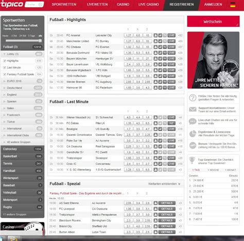 wettschein der woche|Tipico Wettprogramm + Wettquoten + Statistiken + Sportwetten.